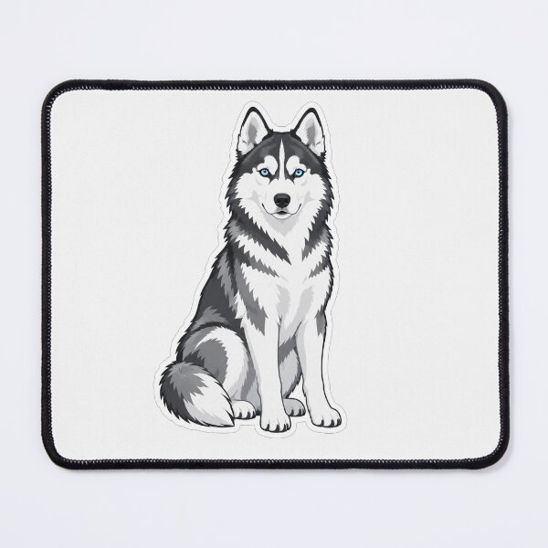 Item preview, Majestic Siberian Husky Sitting Portrait designed and sold by Owcomm.