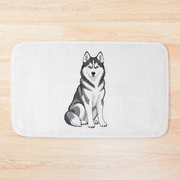 Item preview, Majestic Siberian Husky Sitting Portrait designed and sold by Owcomm.