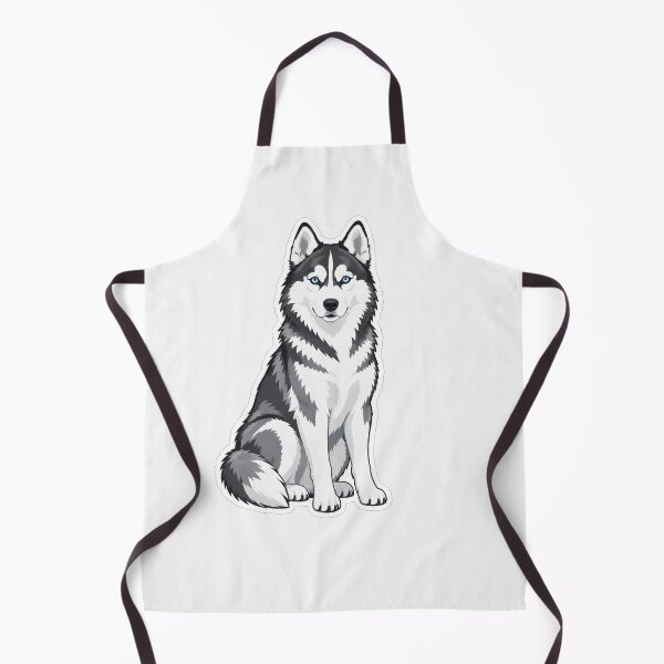 Item preview, Majestic Siberian Husky Sitting Portrait designed and sold by Owcomm.