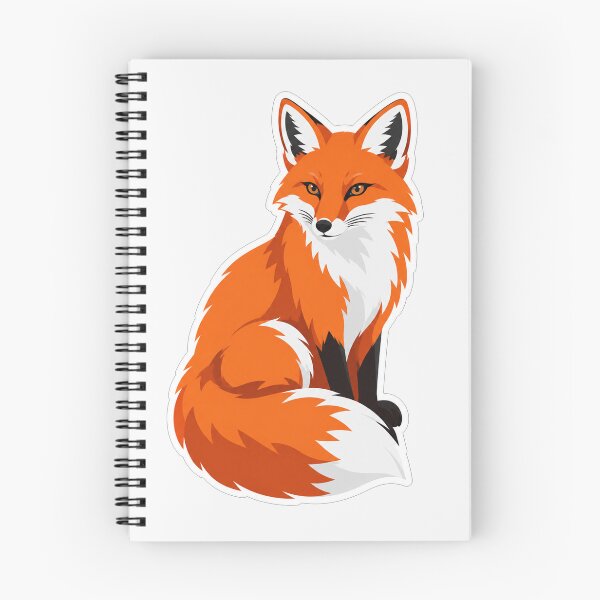 Item preview, Clever Orange Fox Sitting Wildlife Illustration designed and sold by Owcomm.