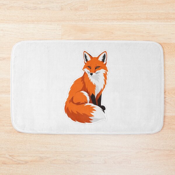 Item preview, Clever Orange Fox Sitting Wildlife Illustration designed and sold by Owcomm.