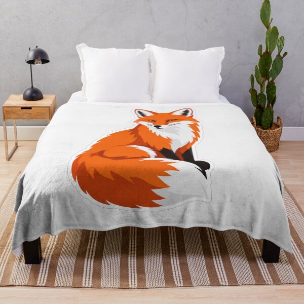 Item preview, Clever Orange Fox Sitting Wildlife Illustration designed and sold by Owcomm.