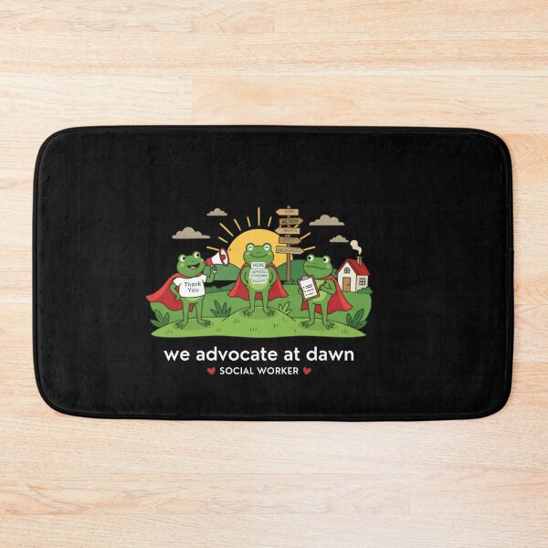 Item preview, We Advocate At Dawn Cute Frog Social Worker Graduation Month designed and sold by w66aboo.