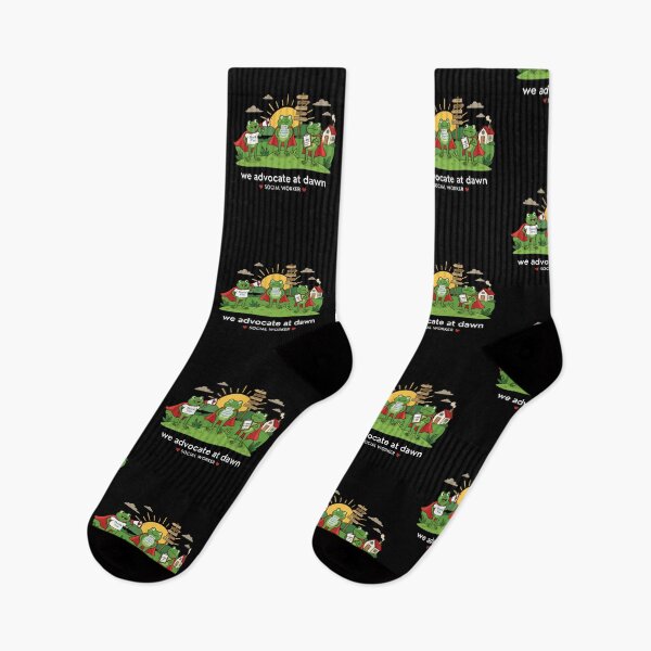 Item preview, We Advocate At Dawn Cute Frog Social Worker Graduation Month designed and sold by w66aboo.
