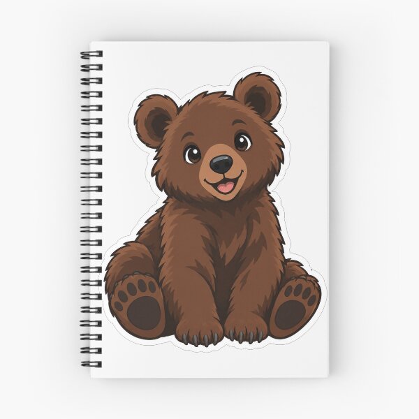 Item preview, Cute Little Brown Bear Cartoon Illustration designed and sold by Owcomm.