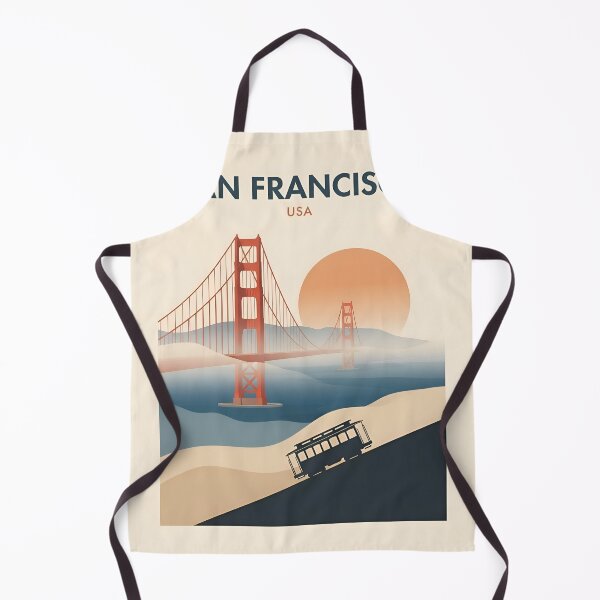 Item preview, San Francisco Vintage Travel Poster - Minimalist Golden Gate Art Print designed and sold by DuckOddity.