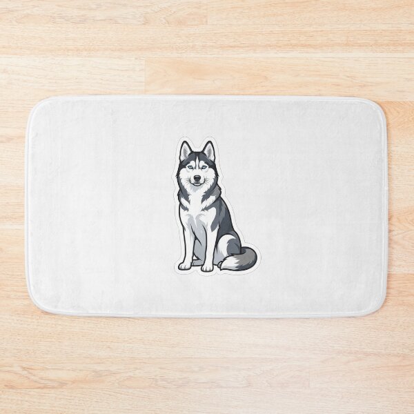 Item preview, Cute Siberian Husky Dog Sitting Portrait designed and sold by Owcomm.