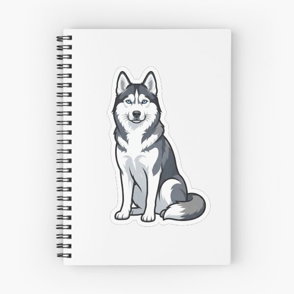 Item preview, Cute Siberian Husky Dog Sitting Portrait designed and sold by Owcomm.