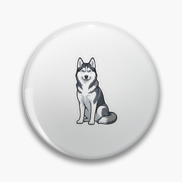Item preview, Cute Siberian Husky Dog Sitting Portrait designed and sold by Owcomm.