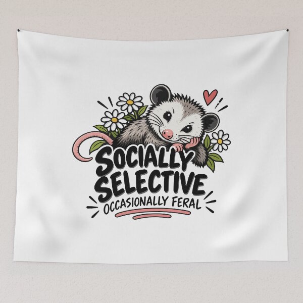 Item preview, Opossum Socially Selective Occasionally Feral designed and sold by snhowkk.