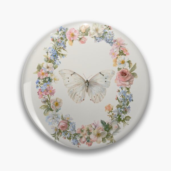 Item preview, Butterfly Floral Wreath - Antique Ivory designed and sold by Lidra Zehcnas.