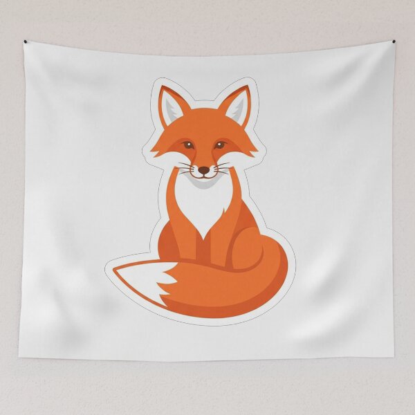 Item preview, Cute Red Fox Vector Illustration Art designed and sold by Owcomm.