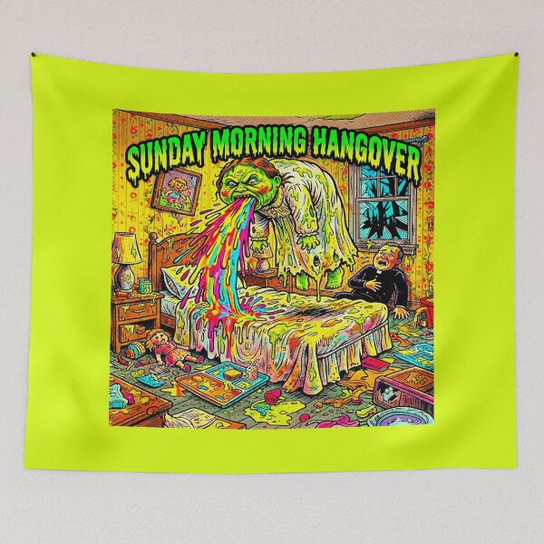 Item preview, Sunday Morning Hangover - Exorcist Parody Psychedelic Vomit designed and sold by OmniaGlobal.
