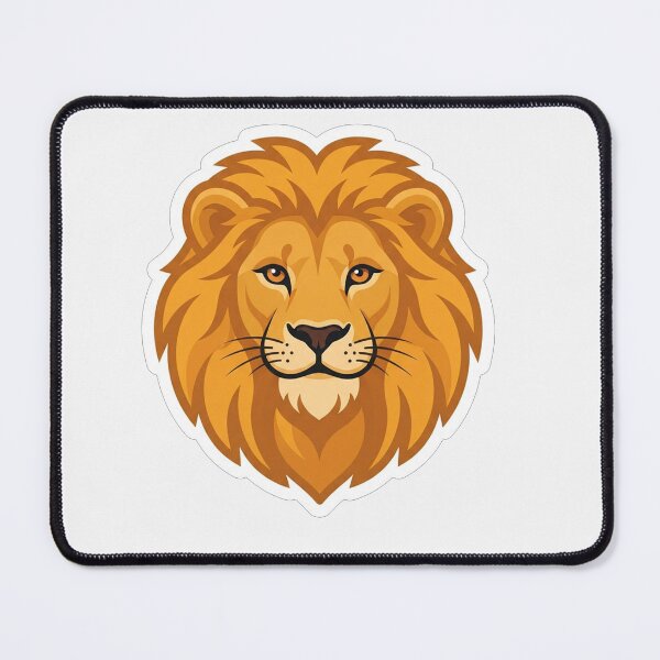 Item preview, Fierce Golden Lion Head Vector Illustration designed and sold by Owcomm.