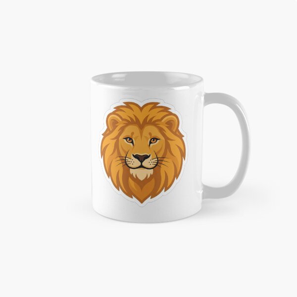 Item preview, Fierce Golden Lion Head Vector Illustration designed and sold by Owcomm.