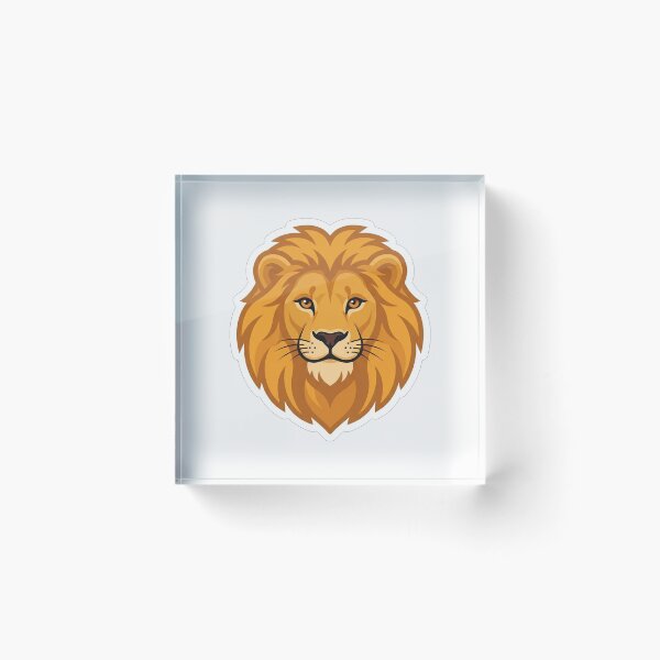 Item preview, Fierce Golden Lion Head Vector Illustration designed and sold by Owcomm.