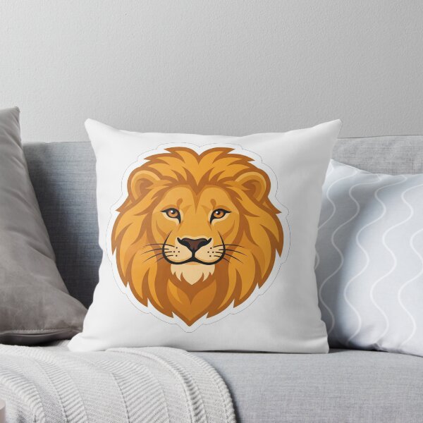 Item preview, Fierce Golden Lion Head Vector Illustration designed and sold by Owcomm.