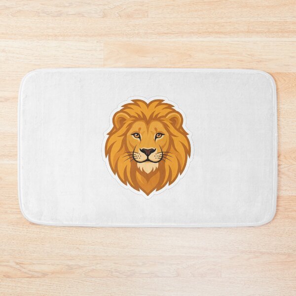 Item preview, Fierce Golden Lion Head Vector Illustration designed and sold by Owcomm.