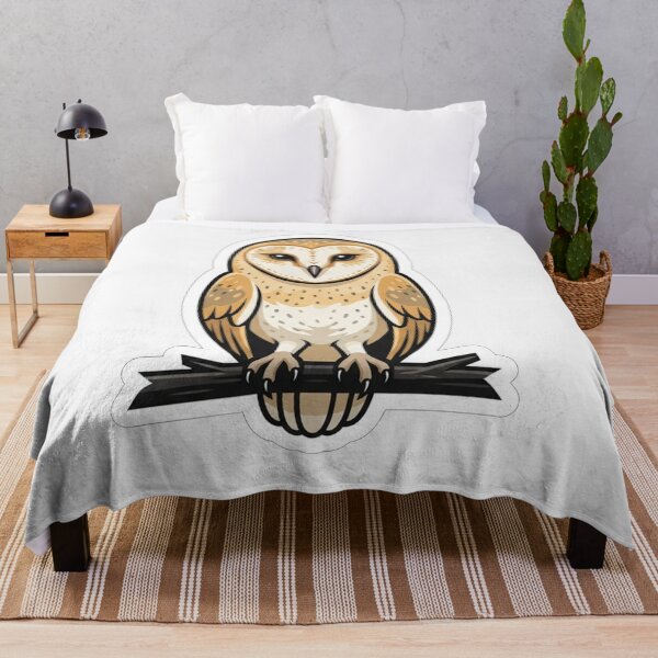 Item preview, Cute Barn Owl Perched on Branch designed and sold by Owcomm.