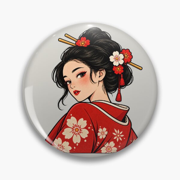 Item preview, Geisha in Red Kimono designed and sold by VictorinoArt.
