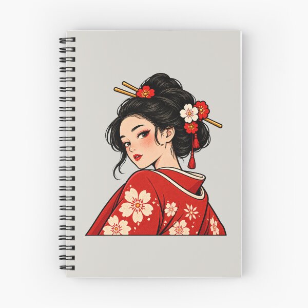 Item preview, Geisha in Red Kimono designed and sold by VictorinoArt.
