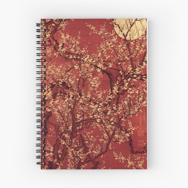 Item preview, Plum Blossom and Moon — Gold on Crimson designed and sold by Bodique.