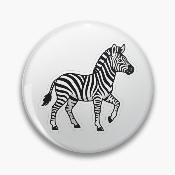 Item preview, Cute Black And White Striped Zebra Illustration designed and sold by Owcomm.