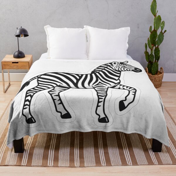 Item preview, Cute Black And White Striped Zebra Illustration designed and sold by Owcomm.