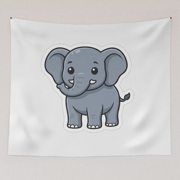 Item preview, Cute Little Baby Elephant Character designed and sold by Owcomm.