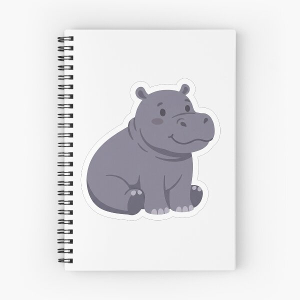 Item preview, Cute Little Smiling Hippo Character designed and sold by Owcomm.