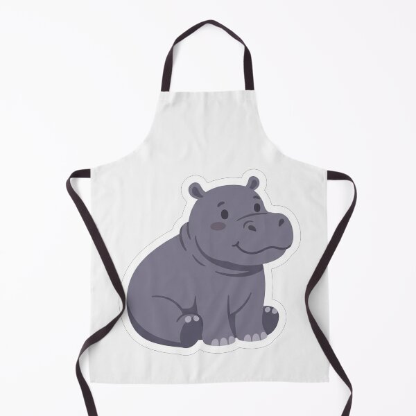 Item preview, Cute Little Smiling Hippo Character designed and sold by Owcomm.