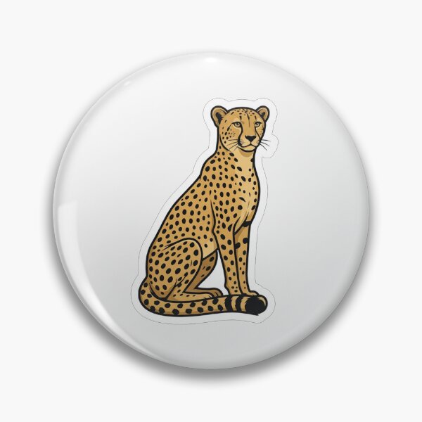 Item preview, Majestic Sitting Cheetah Wild Cat Illustration designed and sold by Owcomm.