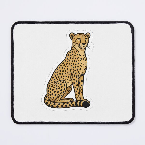 Item preview, Majestic Sitting Cheetah Wild Cat Illustration designed and sold by Owcomm.