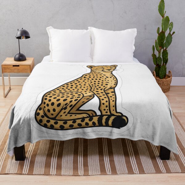 Item preview, Majestic Sitting Cheetah Wild Cat Illustration designed and sold by Owcomm.