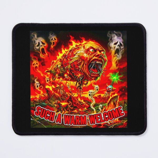 Item preview, Such A Warm Welcome - Heavy Metal Fiery Skull Sarcasm  designed and sold by OmniaGlobal.