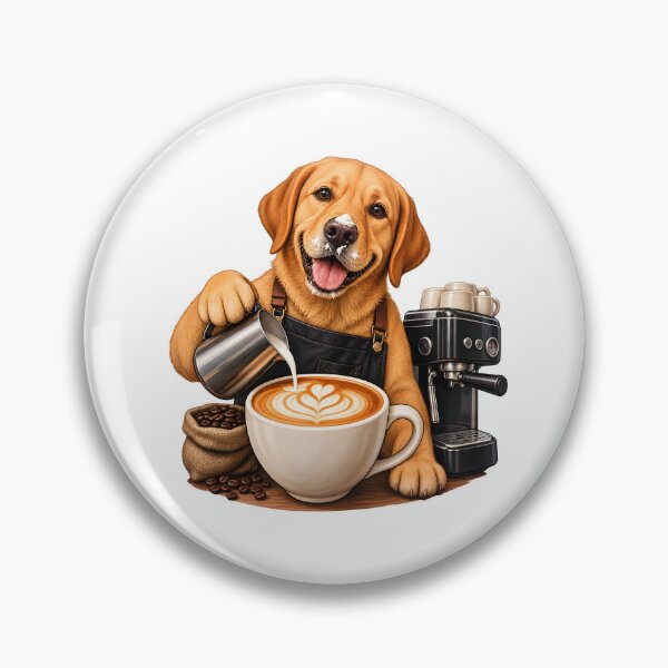 Item preview, Labrador Barista Coffee Lover – Cute Coffee Dog designed and sold by builtforyou.