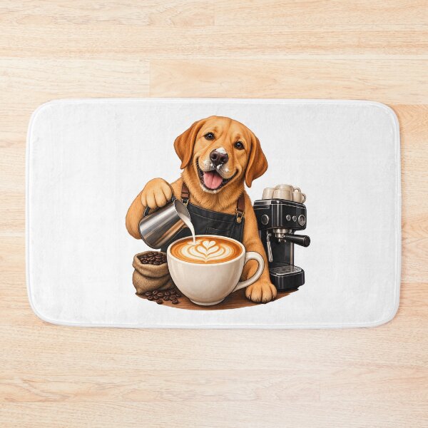 Item preview, Labrador Barista Coffee Lover – Cute Coffee Dog designed and sold by builtforyou.