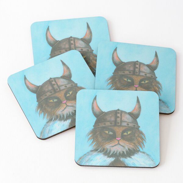 Item preview, Viking Cat Nordic Warrior Artwork designed and sold by hanotop.