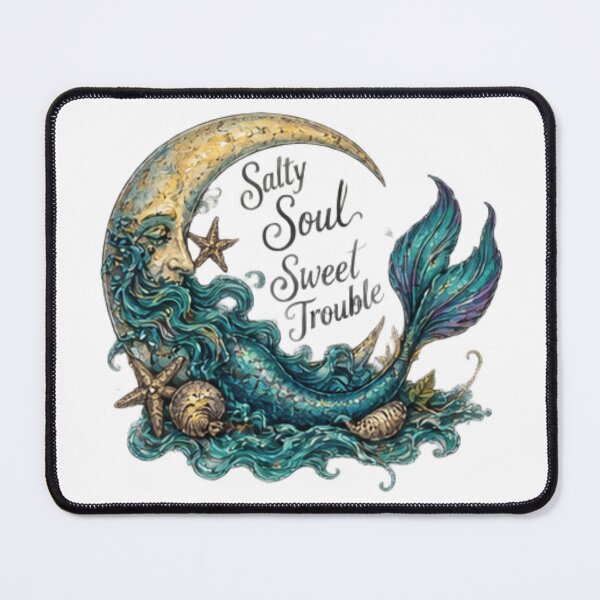 Item preview, Salty Soul, Sweet Trouble Mermaid designed and sold by Edenglow Prints & Peculiars.