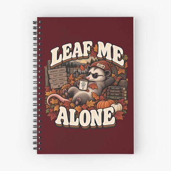 Item preview, Leaf Me Alone Possum – Funny Retro Fall Opossum Humor designed and sold by OddCritterCo.
