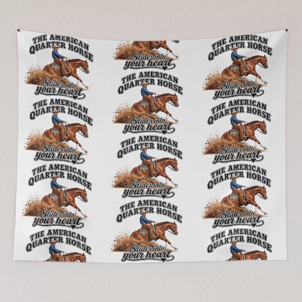 Item preview, American Quarter Horse – Slides Into Your Heart – Versatile Stock Horse Western Design designed and sold by LnsCreations.