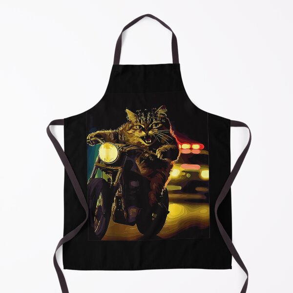 Item preview, Pizza Delivery Cat on Bicycle – Retro Night City Adventure designed and sold by Byhergawaa.