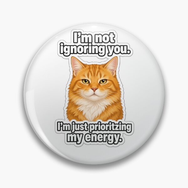 Item preview, I'm Not Ignoring You Orange Cat Sticker | Sarcastic Funny Cat Sticker designed and sold by FakePeopleSuck.