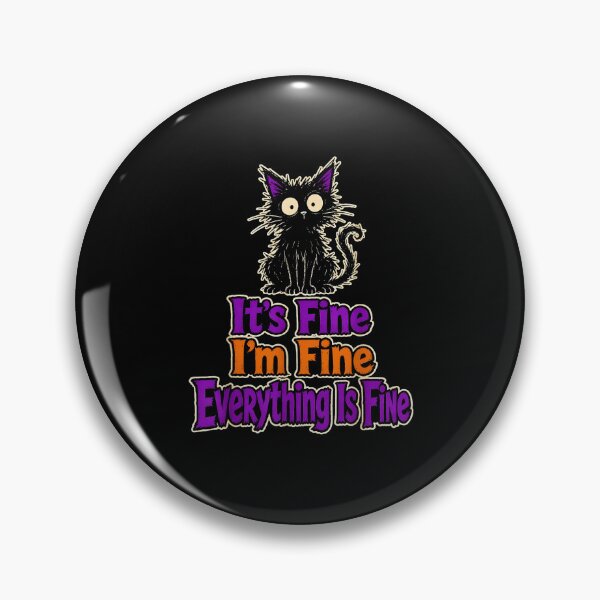 Item preview, It’s Fine I’m Fine Everything Is Fine – Funny Coffee Cat designed and sold by Byhergawaa.
