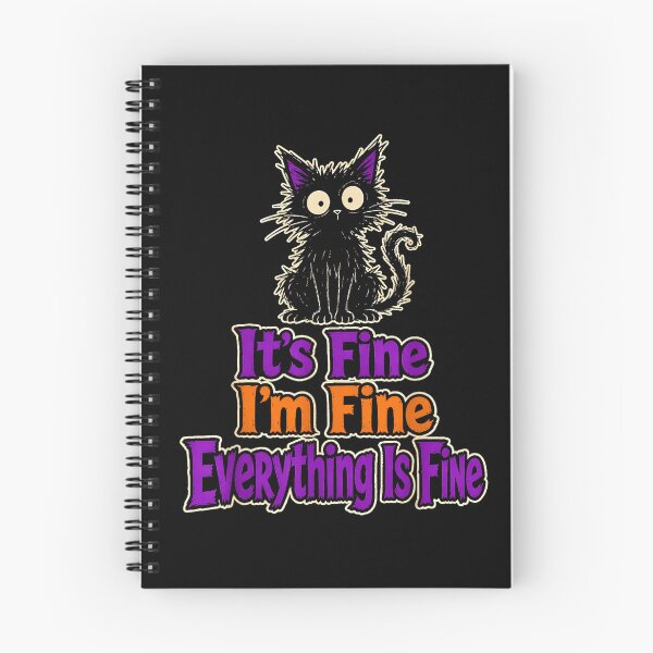Item preview, It’s Fine I’m Fine Everything Is Fine – Funny Coffee Cat designed and sold by Byhergawaa.