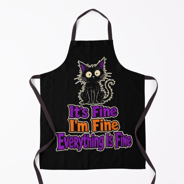 Item preview, It’s Fine I’m Fine Everything Is Fine – Funny Coffee Cat designed and sold by Byhergawaa.