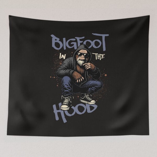 Artikelvorschau, BIGFOOT IN THE HOOD entworfen und verkauft von SPOOFSHIRT.
