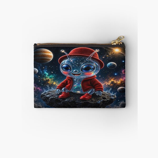 Item preview, Little Astronaut Alien in Red Sneakers - Whimsical Nebula Design designed and sold by Breezes-of-Ida.