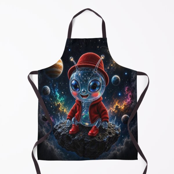 Item preview, Little Astronaut Alien in Red Sneakers - Whimsical Nebula Design designed and sold by Breezes-of-Ida.
