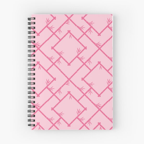 Item preview, Bamboo Chinoiserie Lattice in Light Pink + Bubblegum Pink designed and sold by YesterdayColl.